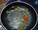 A picture of step 3 of Mooli ki sabzi.