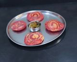 A picture of step 8 of Pinwheel Beetroot Pulp Poori.