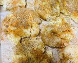 A picture of step 6 of Potatoes 102(smashed potatoes).