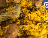 Foto del paso 12 de la receta: Arroz en paella de costillas con alcachofas y habitas