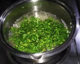 A picture of step 1 of Chicken spinach egg drop soup.