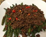Foto langkah ke 3 dari resep Baby Buncis Tumis Daging Cincang.