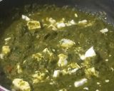 A picture of step 12 of Lasooni Palak Paneer.
