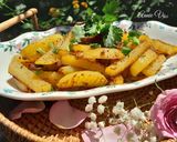 Hình bước làm 2 của món Cơm nhà với các món màu vàng