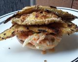 Foto del paso 6 de la receta: Sándwich de berenjenas empanizadas con ensalada de col y zanahoria🤔