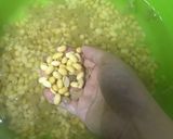 Hình bước làm 1 của món Tàu phớ lá dứa + đường nho thơm, thanh mát. Bé 6m+ ăn thoải mái