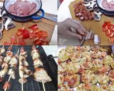 Pas rețetă Frigărui cu porc și legume 2 fotografie