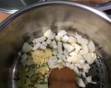 Une image de l'étape 9 de Soupe de pois chiches, carottes, poivron et lard.