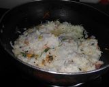 A picture of step 1 of Curd rice.