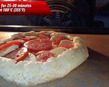 A picture of step 7 of Tomato & Mozzarella Breakfast Pie with Cottage Cheese Dough.
