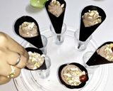 A picture of step 4 of Soft Chocolates Filing Cones.