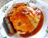 A picture of step 4 of Rice with Creamy Egg and Canned Fish.
