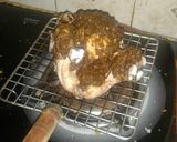 A picture of step 7 of Achari mircha murg.
