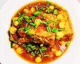 Hình bước làm 4 của món Đậu Hủ Nhồi Hạt Sen Sốt Cà Chay