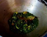 A picture of step 8 of Chingri diye kochu shaak.