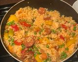 A picture of step 9 of Chicken & chorizo paella.