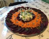 Une image de l'étape 9 de Salade de betteraves et carottes ala burrata,fleurs de thym et d'ail triquetre.