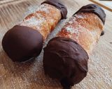 Foto del paso 13 de la receta: Chuchos rellenos de toffee de plátano y puntas de chocolate