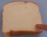 A picture of step 1 of No Cook Bread Sweet Sandwich.