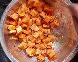 A picture of step 3 of Yam fry | senaikizhangu poriyal.