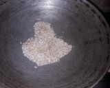 A picture of step 1 of Rajgira seed burfi.