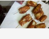 A picture of step 5 of Paneer Satay.