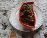 A picture of step 9 of Chettinad masala mutton curry.