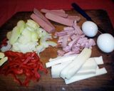 Foto del paso 2 de la receta: Pan de carne relleno (con lo que había)
