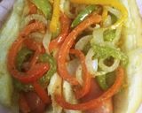 A picture of step 3 of Sausage and Peppers Dogs.