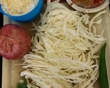 A picture of step 1 of Cabbage Pakoda.