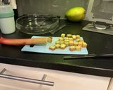 A picture of step 1 of Rhubarbporridge!.