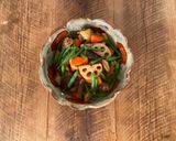 A picture of step 5 of Iridori - braised chicken and vegetable - Japanese.