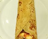 A picture of step 6 of Peri Peri Mayo Vegetable Wrap.