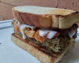 Foto del paso 9 de la receta: Sándwich🥪 de tofu de lentejas bbq...🤔🥐🫑