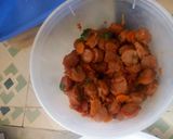 A picture of step 5 of Wet fried Smokies.