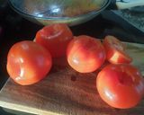 A picture of step 1 of Peppers in a tomato sauce.