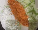A picture of step 1 of Tricolor Sandwich.