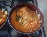 Foto del paso 19 de la receta: Pollo entomatado con papas y arroz rojo