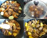 รูปขั้นตอนการทำที่ 2 ของ ซี่โครงหมูตุ๋นสับปะรดเห็ดหอม