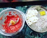 A picture of step 1 of Paneer Tamatari.