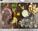 A picture of step 1 of Lemon Butter Ribeye n’ Shrimp.