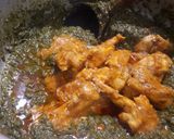 A picture of step 3 of Palak(spinach) chicken.
