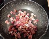 Foto del paso 1 de la receta: Guisantes con taquitos de jamón