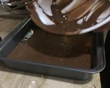 A picture of step 3 of Black forest chocolate sponge cake.