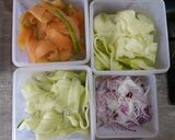 Une image de l'étape 2 de 🌿 Salade d'été concombre melon radis nectarine.