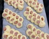 A picture of step 9 of Pork Floss Hot Dog Buns.