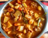কাঁচা কলা ও কাঁচা পেঁপে দিয়ে চিংড়ি মাছের ঝোল রেসিপির ধাপ 3 ছবি