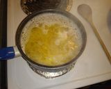 A picture of step 4 of Out of this would shrimp scampi. 🙂.