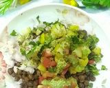 A picture of step 3 of Chatpata Chana chat.