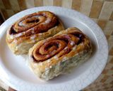A picture of step 3 of Cinnamon rolls.